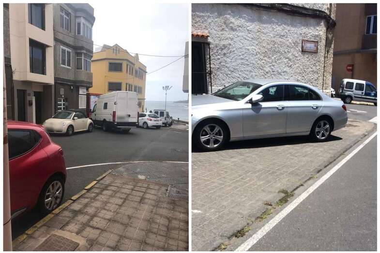 Vehículos más aparcados en vías de La Garita (Foto TA)